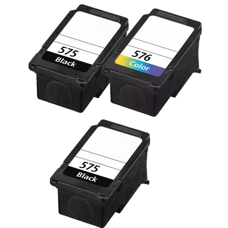 Canon PG-575 and CL-576 Black and Colour High Cap. Remanufactured Ink Cartridges & EXTRA BLACK